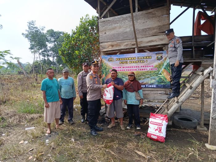 Polsek Lubuklinggau Timur I Dukung Ketahanan Pangan Nasional Melalui Penanaman Jagung Serentak Kuartal I