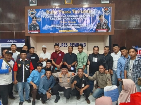 Polres Rembang Gelar Buka Puasa Bersama Insan Pers dan Santuni Anak Yatim