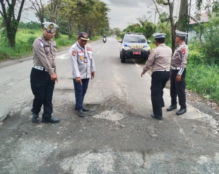 Ops Keselamatan Telabang 2026, Satlantas Polresta Palangka Raya Cek Prasarana Jalan