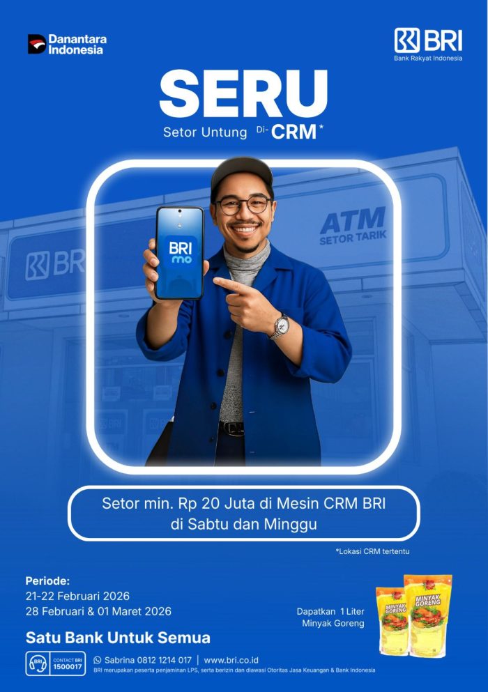BRI Hadirkan Promo Akhir Pekan: Setor Rp 20 Juta, Bonus Minyak Goreng