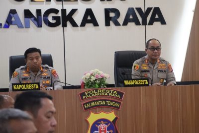 Momentum Ramadan, Kapolresta Palangka Raya Ikuti Vicon Arahan Kapolda Kalteng