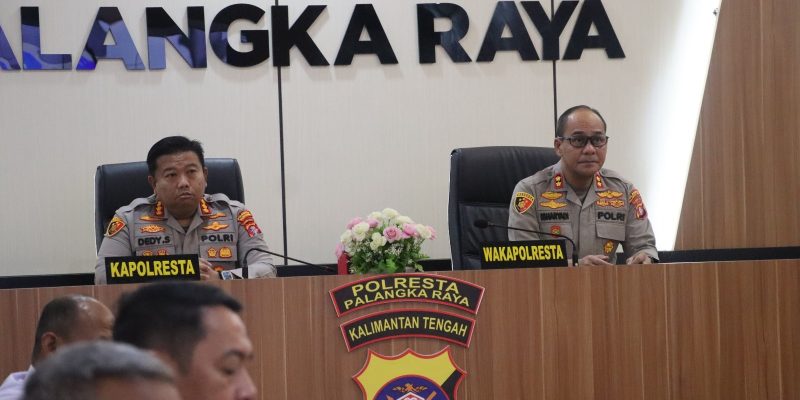 Momentum Ramadan, Kapolresta Palangka Raya Ikuti Vicon Arahan Kapolda Kalteng