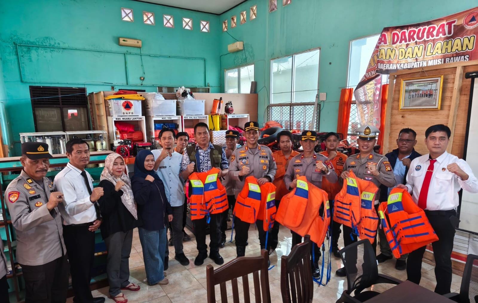 Kapolres Musi Rawas Kunjungi BPBD, Bahas Kesiapan Penanggulangan Bencana Jelang Idul Fitri