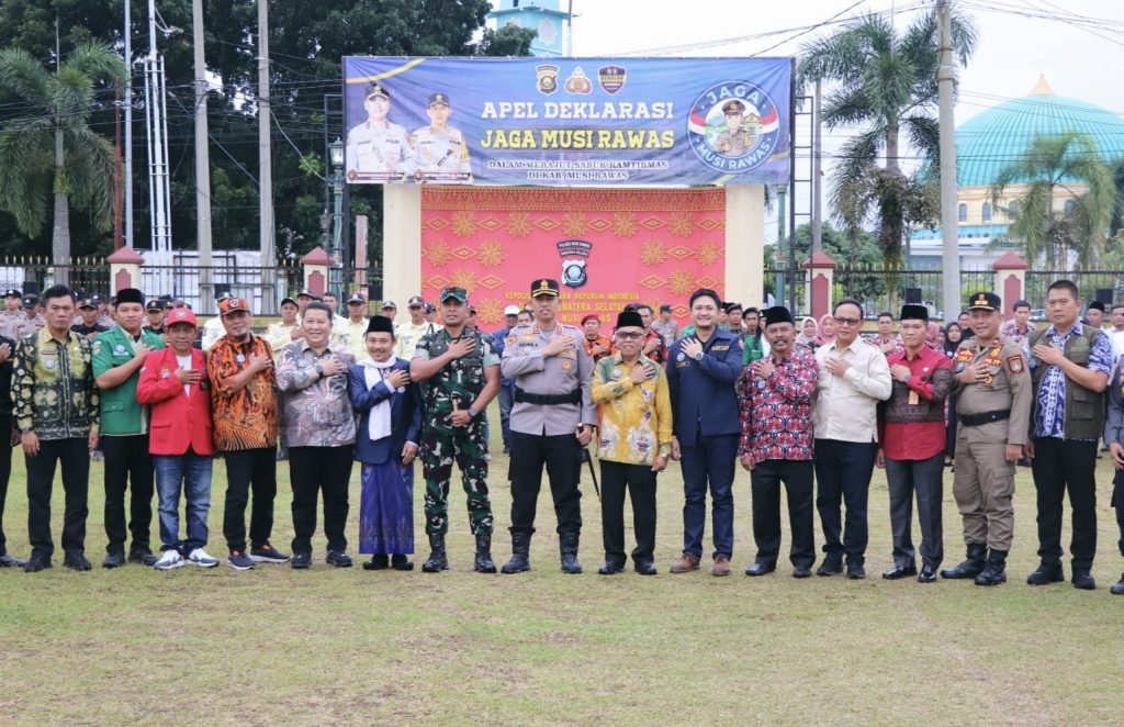 Tingkatkan Situasi Kamtibmas, Polres Musi Rawas Bersama Forkompinda dan Intansi Terkait Gelar Apel Deklarasi Jaga Musi Rawas
