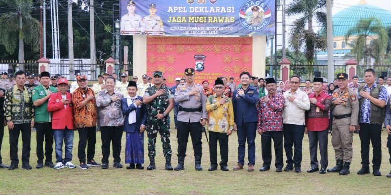 Tingkatkan Situasi Kamtibmas, Polres Musi Rawas Bersama Forkompinda dan Intansi Terkait Gelar Apel Deklarasi Jaga Musi Rawas