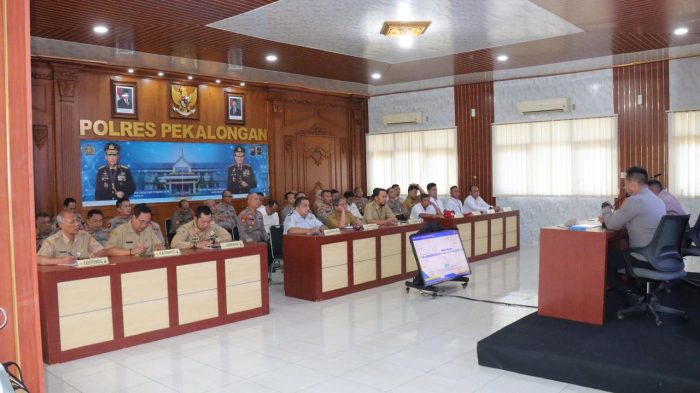 Rakor Pengamanan Idul Fitri 2026, Polres Pekalongan Bahas Prediksi Arus Mudik hingga Kesiapan Layanan Publik