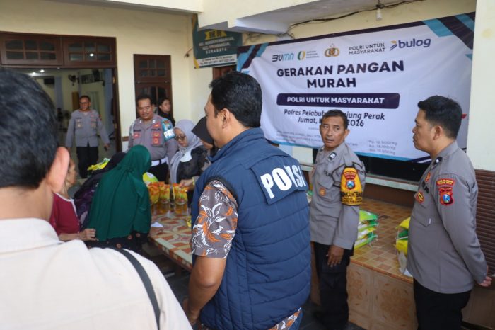 Polres Pelabuhan Tanjung Perak Gelar Gerakan Pangan Murah Serentak, Bantu Masyarakat Jelang Lebaran