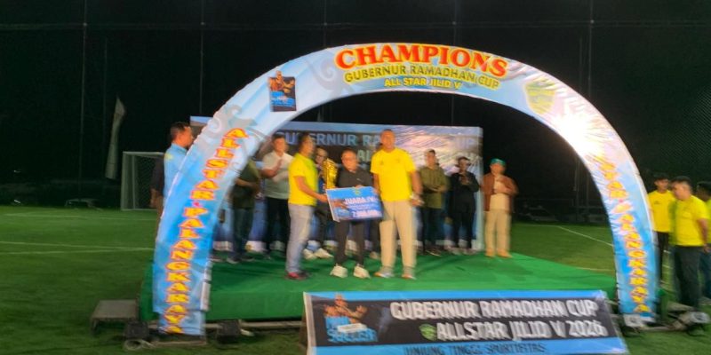 Polresta Palangka Raya Amankan Penutupan Turnamen Mini Soccer Gubernur Ramadhan Cup V Kalteng Berkah