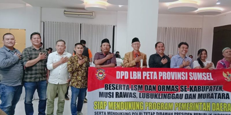 LBH PETA Sumsel Perkuat Sinergi LSM, Ormas dan Pers, Dukung Polri Dibawah Naungan Presiden