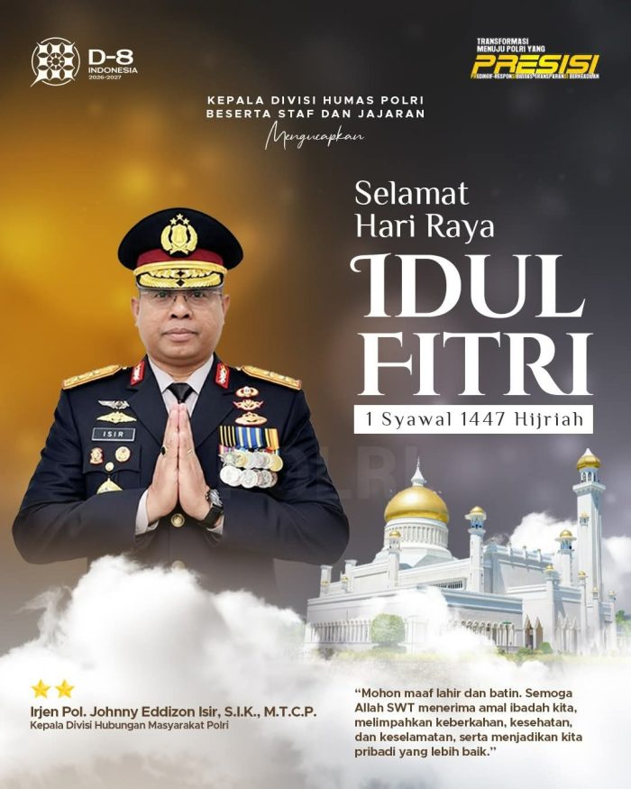 Kadiv Humas Polri Irjen Pol. Johnny Eddizon Isir Sampaikan Ucapan Idulfitri 1447 H, Ajak Pererat Silaturahmi