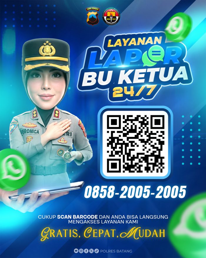 Inovasi Polres Batang, Layanan “Lapor Bu Ketua” Siap Tampung Laporan Masyarakat Secara Cepat dan Gratis