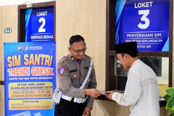 Polres Gresik Buka Layanan Khusus SIM Santri Trendi Selama Ramadhan