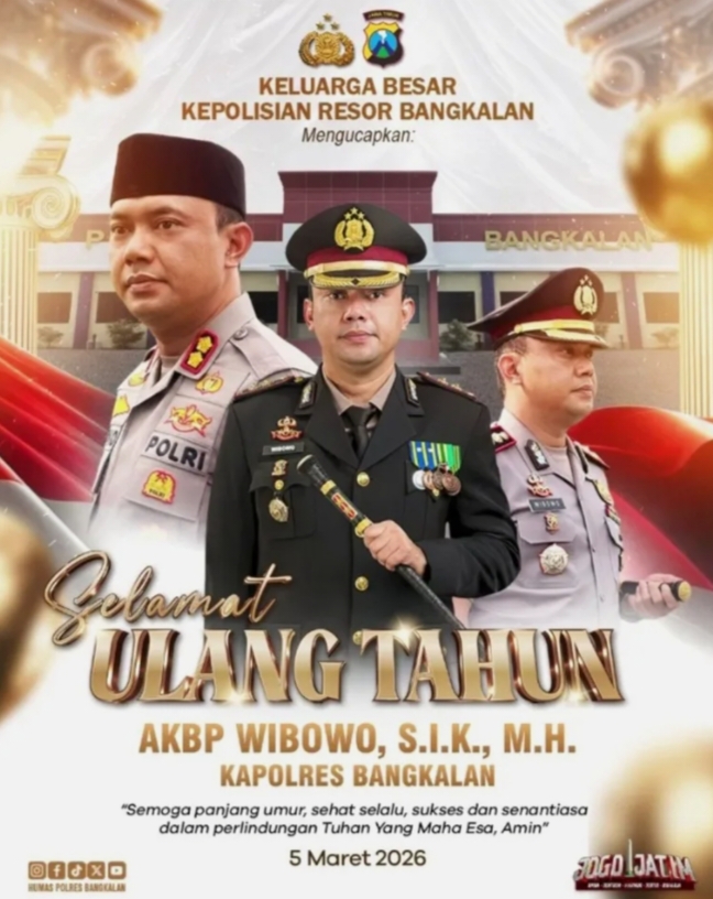 Kapolres Bangkalan Rayakan Hari Ulang Tahun, Sehat Selalu Sukses dan Senantiasa