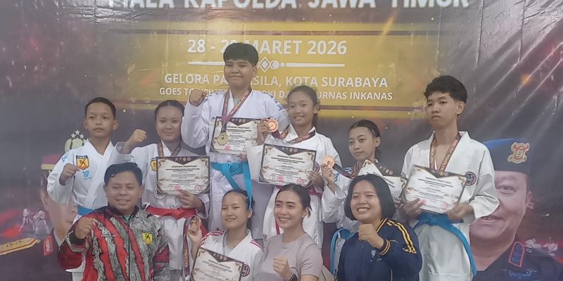 Kontingen Inkanas Polres Pasuruan Borong 6 Medali di Kejuaraan Karate Kapolda Jatim Cup 2026