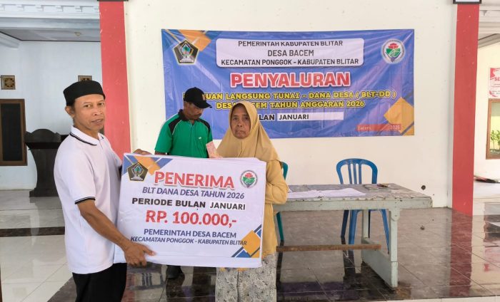 Pemerintah Desa Bacem Salurkan BLT Dana Desa Tahap I Tahun 2026 Kepada 40 KPM