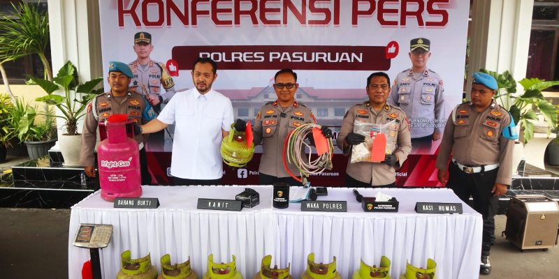 Polres Pasuruan Ungkap Kasus Penyalahgunaan LPG Subsidi, Dua Tersangka Diamankan
