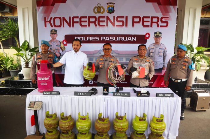 Polres Pasuruan Ungkap Kasus Penyalahgunaan LPG Subsidi, Dua Tersangka Diamankan