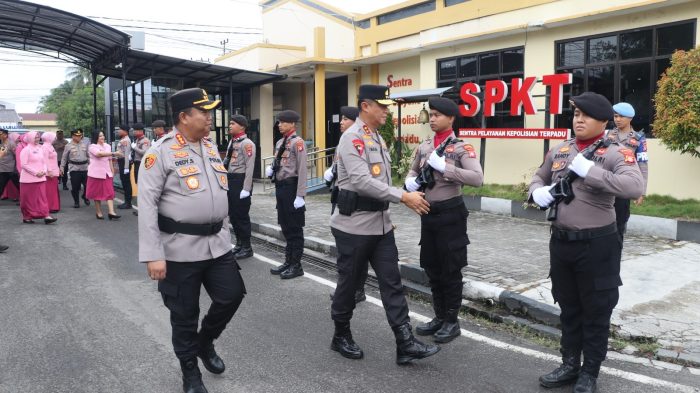 Kapolresta Palangka Raya Sambut Kunker Kapolda Kalteng dan Rombongan