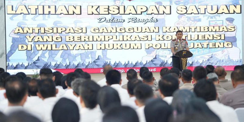 Pastikan Profesional Melayani Buruh Saat Aksi May Day, Polda Jateng Gelar Pelatihan Kesiapan Kontijensi