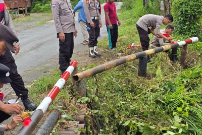 Dukung Program BELIDA Kapolda Sumsel, Polres Musi Rawas Revitalisasi Jembatan Sungai Jernih