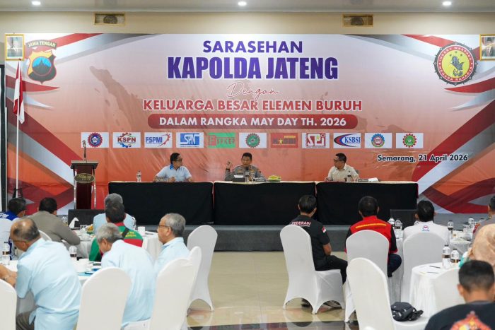 Kapolda Jateng Pastikan Negara Hadir Untuk Buruh, Desk Ketenagakerjaan Jadi Garda Perlindungan Pekerja