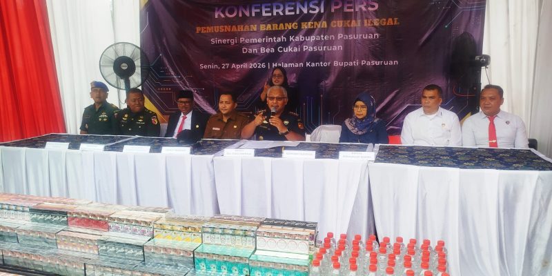 Pemkab Pasuruan Bersama Bea Cukai Pasuruan Musnahkan Barang Kena Cukai Ilegal