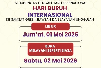 Samsat Gresik Libur Sehari, Permudah Pelayanan Humanis Tetap Menjadi Prioritas Utama