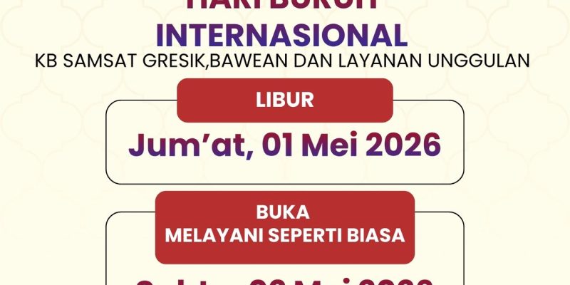 Samsat Gresik Libur Sehari, Permudah Pelayanan Humanis Tetap Menjadi Prioritas Utama