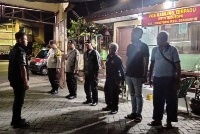 Polsek Semampir : Apel Patroli Harkamtibmas di Poskamling Kampung Tangguh