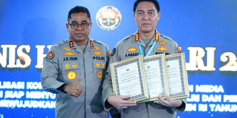 Bidhumas Polda Jatim Raih 3 Penghargaan Nasional di Rakernis Humas Polri 2026