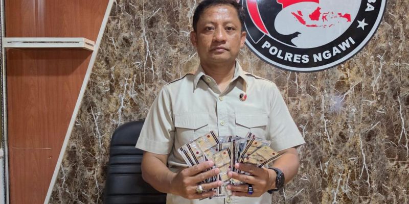 Polres Ngawi Ungkap Peredaran Obat Keras Ilegal, Tersangka dan Ratusan Okerbaya Diamankan