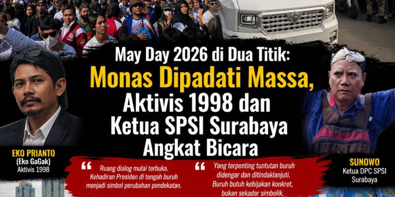 Eko Gagak dan Sunowo SPSI Surabaya Angkat Bicara: May Day 2026 Ribuan Buruh Padati Monas