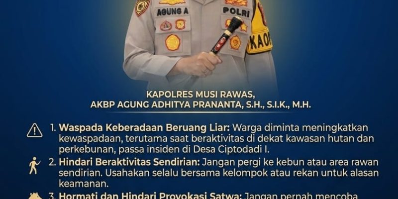 Respon Cepat, Polres Musi Rawas Tanggapi Insiden Warga Diserang Beruang di Sukakarya