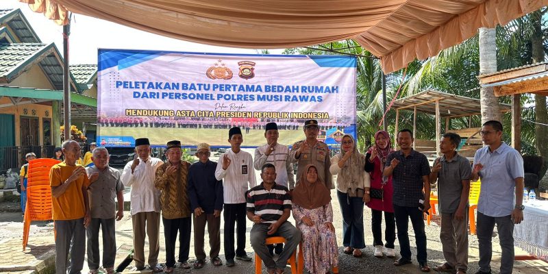 Asta Cita Presiden, Polres Musi Rawas Bedah Rumah Warga Kurang Mampu di Muara Lakitan
