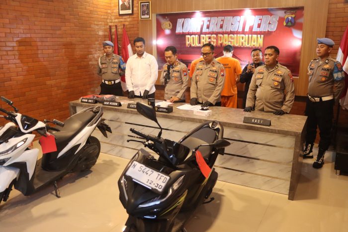 Ungkap 3 Kejahatan Jalanan, Polres Pasuruan Tangkap Pelaku Begal dan Curanmor