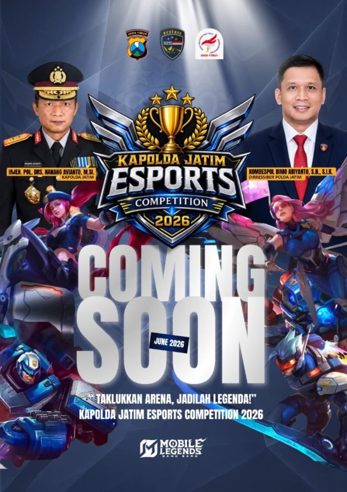 Sambut Hari Bhayangkara ke – 80 Polda Jatim Gelar Turnamen Esport Untuk Umum