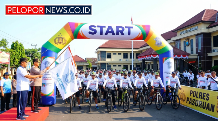 Gowes Bersama Ulama dan Masyarakat, Kapolres Pasuruan Ajak Wujudkan Daerah Aman dan Guyub