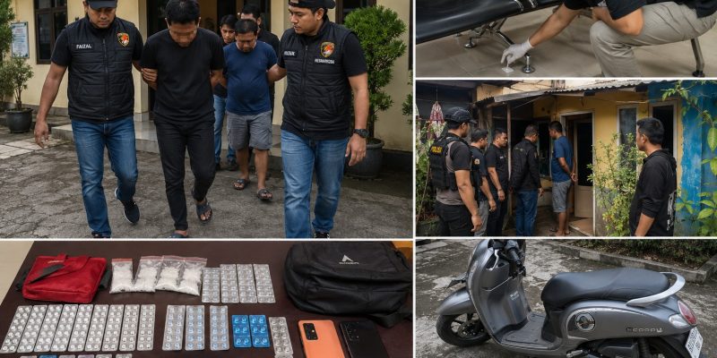 Berawal Dari Kecurigaan di Polsek Wiradesa, Dua Pengedar Sabu dan Alprazolam Ditangkap
