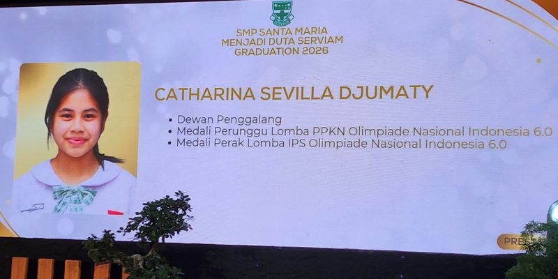 Catharina Sevilla Djumaty Bersyukur Dan Bangga Menjadi Siswa Berprestasi