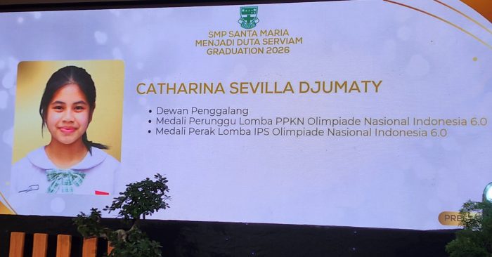 Catharina Sevilla Djumaty Bersyukur Dan Bangga Menjadi Siswa Berprestasi