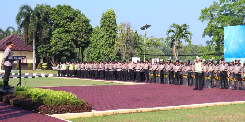 Polres Pekalongan Gelar Apel Siaga, Ratusan Personel dan Peralatan Disiapkan Antisipasi Kontinjensi