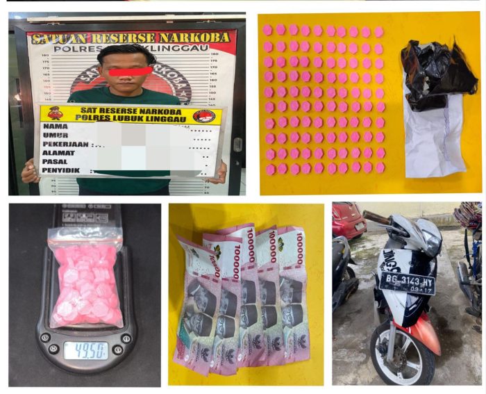 SatRes Narkoba Polres Lubuklinggau Amankan Seorang Terduga Pengedar Narkotika Jenis Ekstasi di Tempat Lokalisasi