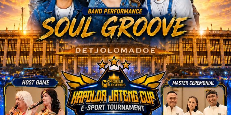 Soul Groove Band Siap Guncang Panggung Turnamen E-Sport Kapolda Jateng Cup 2026 di De Tjolomadoe Akhir Pekan Ini