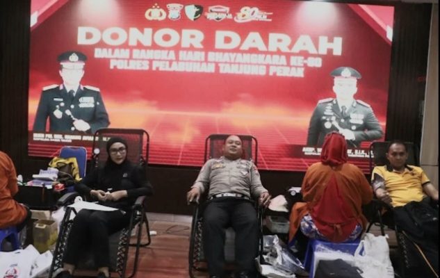 Sambut Hari Bhayangkara ke-80, Polres Pelabuhan Tanjung Perak Gelar Donor Darah dan Kumpulkan 78 Kantong Darah