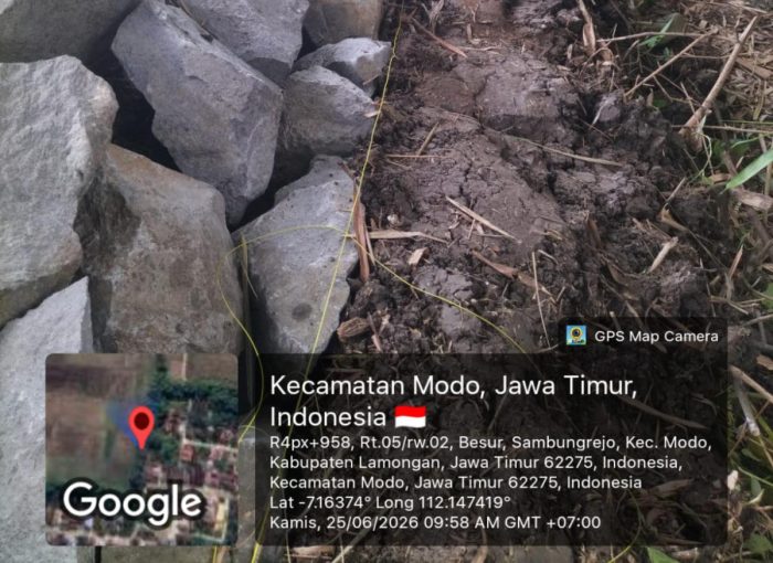 Dugaan Pelanggaran Proyek Rehabilitasi Jaringan Irigasi Saluran Sekunder Desa Sambungrejo