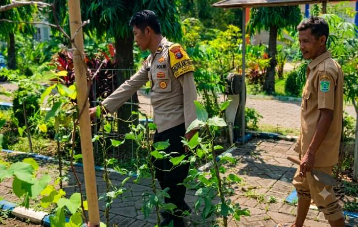 Bhabinkamtibmas Polsek Bangil Dorong Ketahanan Pangan Lewat P2B di Kalirejo