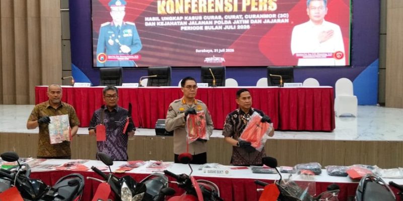 Polda Jatim Gulung 206 Tersangka dan Ungkap 178 Kasus Kejahatan 3C