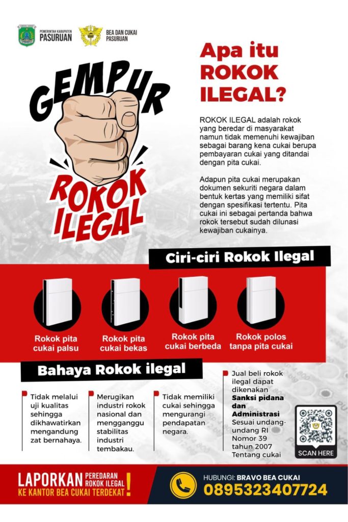 Gempur Rokok Ilegal, Pemkab Pasuruan dan Bea dan Cukai Pasuruan