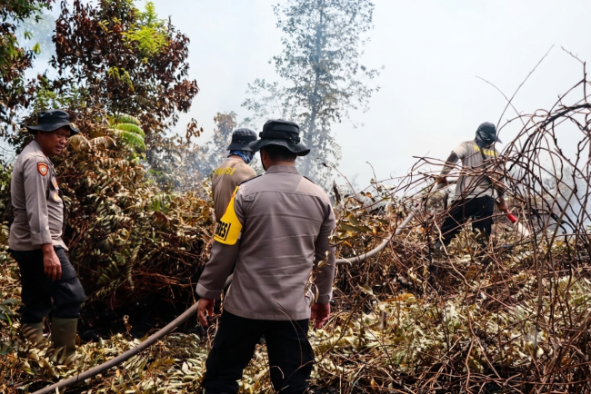 Berjibaku Padamkan Karhutla di Tengah Cuaca Panas
