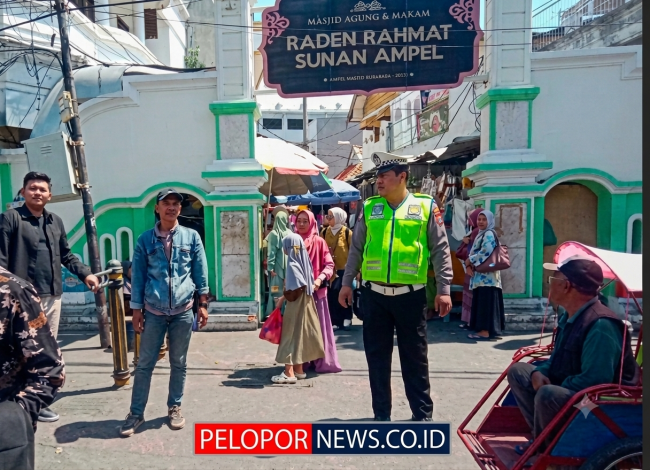 Polsek Semampir Intensifkan Patroli di Religi Ampel, Cegah Kemacetan dan Kriminalitas 3C